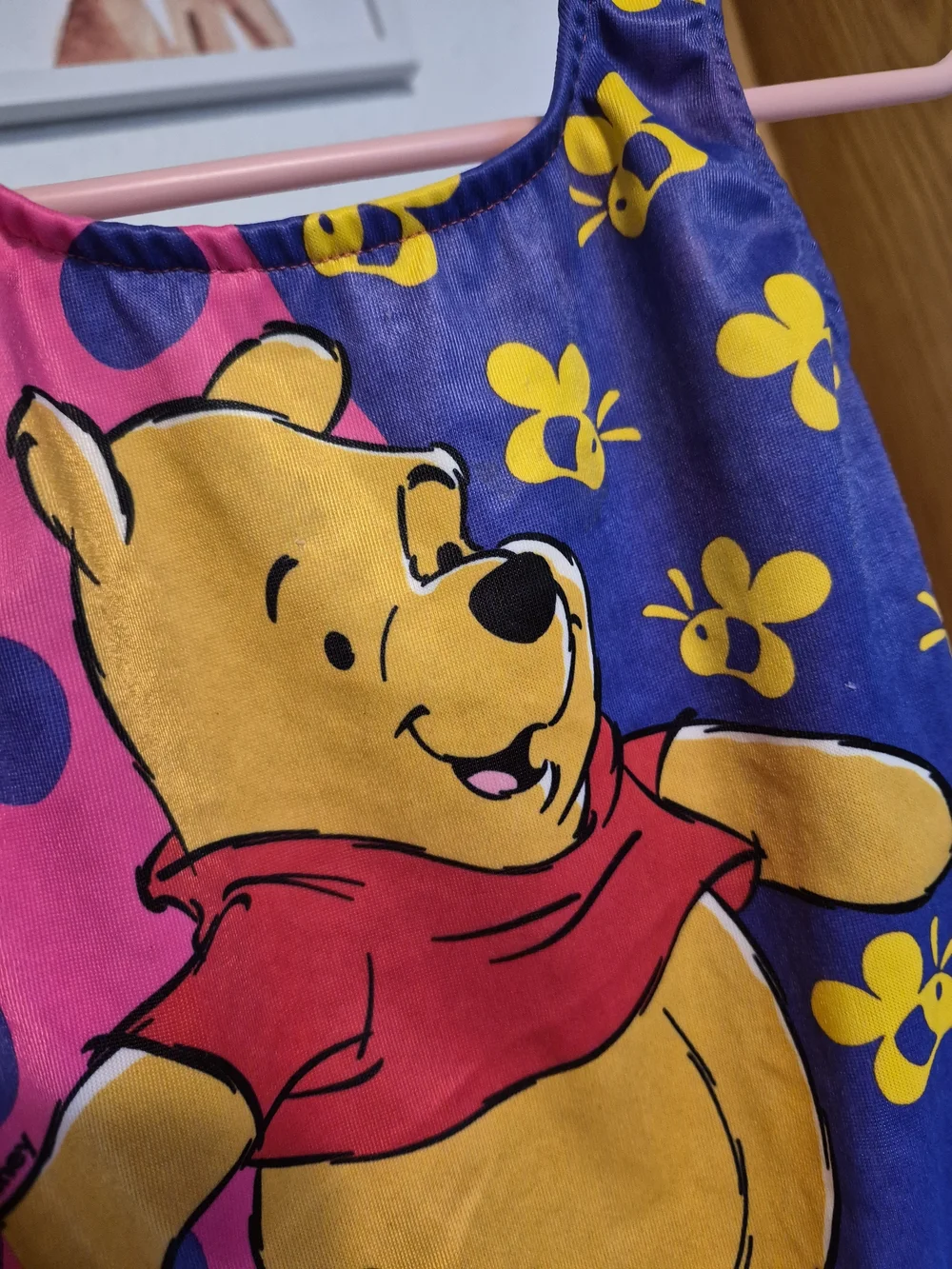 Vintage Winnie the Pooh One-Piece Swimsuit | Pink & Purple | Size 18M